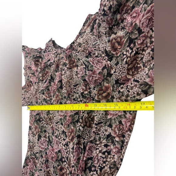 Revolve Astr the Label MIRELLA FLORAL MIDI DRESS Assymetrical ruffled slip - Picture 11 of 14